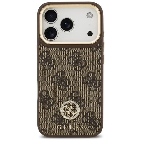 Guess 4G Strass Logo MagSafe - Etui iPhone 17 Pro (brązowy)