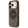 Guess 4G Circle Classic Logo MagSafe - Etui iPhone 17 Pro (brązowy)