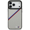 BMW M Tricolor Metal Logo MagSafe - Etui iPhone 17 Pro Max (szary)