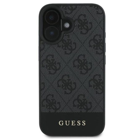Guess 4G Bottom Stripe - Etui iPhone 16 (szary)