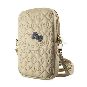 Hello Kitty Quilted Bows Strap - Torebka crossbody na telefon (złoty)