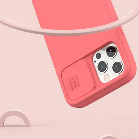 Nillkin CamShield Silky Magnetic - Etui Apple iPhone 12 / 12 Pro z osłoną aparatu (Orange Pink)