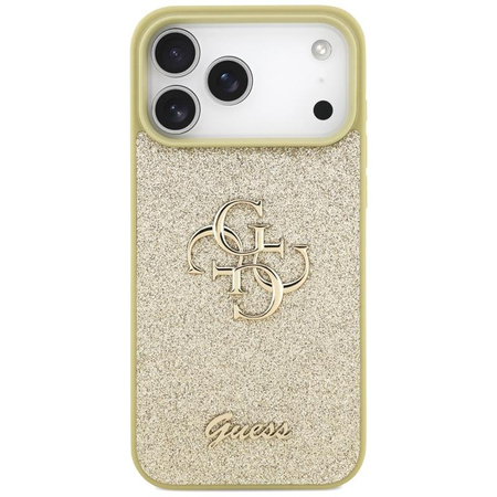 Guess Fixed Glitter Big 4G - Etui do iPhone 17 Pro Max (złoty)