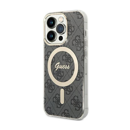 Guess 4G MagSafe - Etui iPhone 15 Pro (czarny)