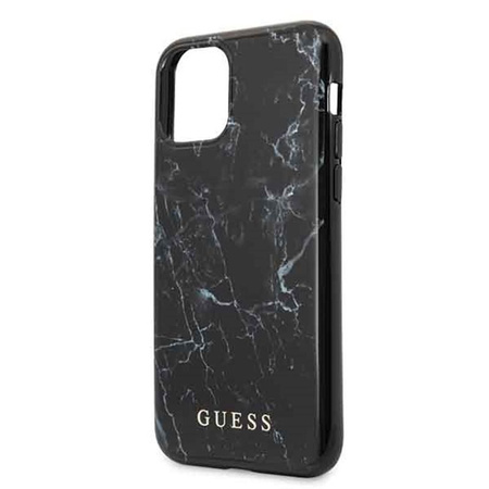 Guess Marble - Etui iPhone 11 (czarny)