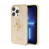 Guess Glitter Script Big 4G - Etui iPhone 14 Pro Max (złoty)