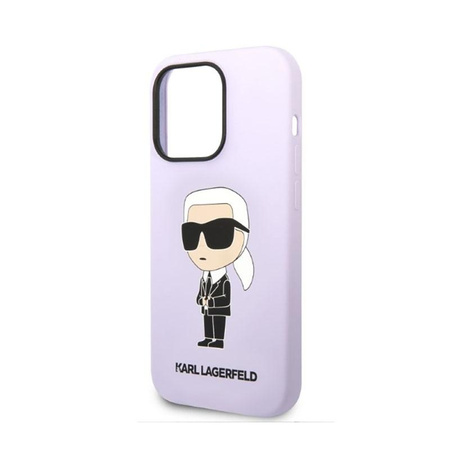 Karl Lagerfeld Silicone NFT Ikonik - Etui iPhone 14 Pro Max (fioletowy)
