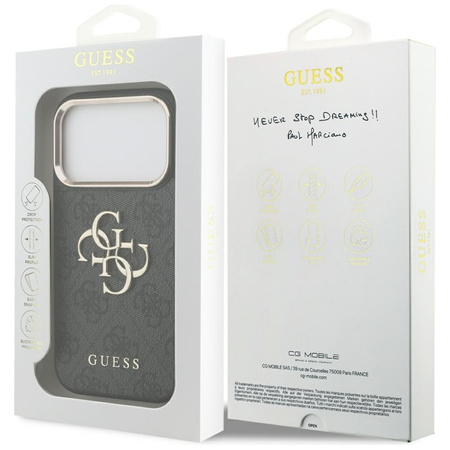 Guess 4G Big 4G Classic Logo - Etui iPhone 17 Pro (czarny / złoty)