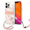 Guess Marble Strap - Etui iPhone 13 Pro (różowy)