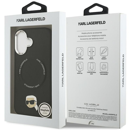 Karl Lagerfeld Karl Pin MagSafe - Etui iPhone 17 (czarny)