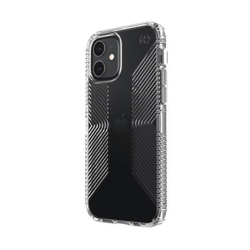 Speck Presidio Perfect-Clear with Grips - Etui iPhone 12 / iPhone 12 Pro z powłoką MICROBAN (Clear)