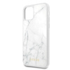 Guess Marble Tempered Glass Hardcase - Etui iPhone 11 Pro (biały)
