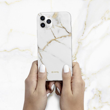 Crong Marble Case – Etui iPhone 11 Pro (biały)