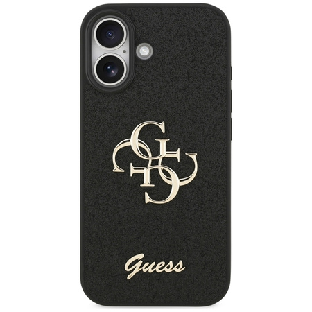 Guess Fixed Glitter Big 4G - Etui iPhone 17 (czarny)