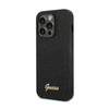 Guess Glitter Flakes Metal Logo Case – Etui iPhone 14 Pro (czarny)
