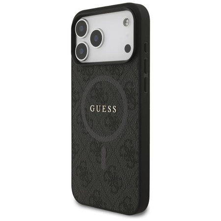 Guess 4G Ring Classic Logo MagSafe - Etui iPhone 17 Pro Max (czarny)