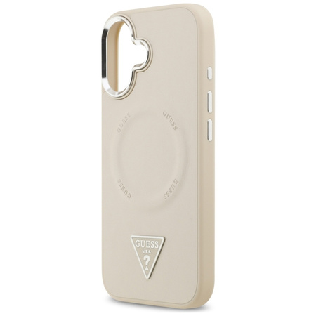 Guess Triangle Logo MagSafe - Etui iPhone 17 (beżowy)