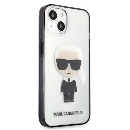 Karl Lagerfeld Ikonik Karl - Etui iPhone 13 (przezroczysty / czarna ramka)