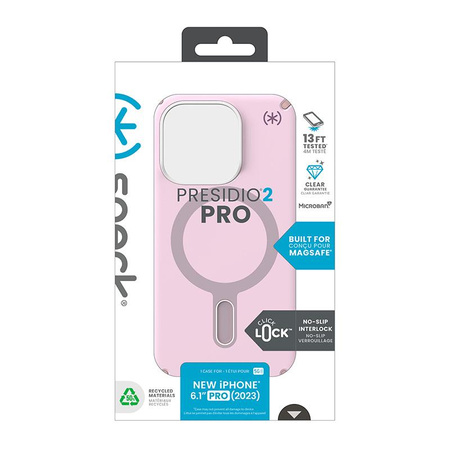 Speck Presidio2 Pro ClickLock & MagSafe - Etui iPhone 15 Pro (Soft Lilac/Carnation Petal)