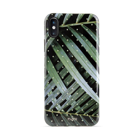 PURO Glam Tropical Leaves - Etui iPhone Xs / X (Brilliant Leaves)