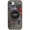 Guess IML Flowers MagSafe - Etui do iPhone 16e (czarny)
