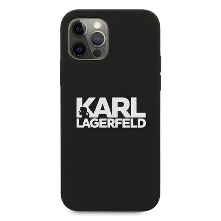 Karl Lagerfeld Silicone Stack Logo - Etui iPhone 12 / iPhone 12 Pro (czarny)