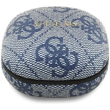 Guess 4G Classic Metal Logo - Słuchawki Bluetooth TWS ENC + etui ładujące (niebieski)