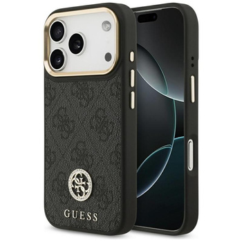 Guess 4G Strass Logo MagSafe - Etui iPhone 17 Pro (czarny)