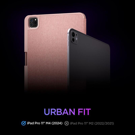 Spigen Urban Fit - Etui do iPad Pro 11" (M5, 2025 / M4, 2024) (Rose Gold)