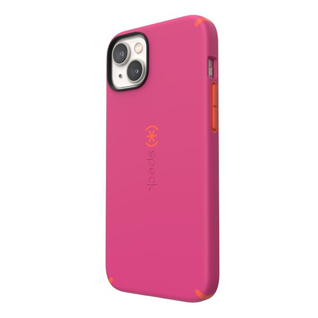 Speck CandyShell Pro + MagSafe - Etui iPhone 14 Plus z powłoką MICROBAN (Digital Pink / Energy Red)