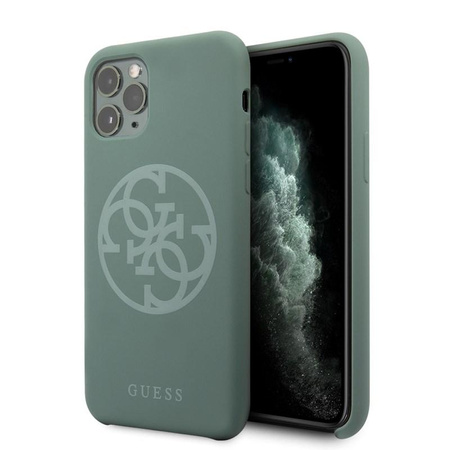 Guess Silicone 4G Tone to Tone - Etui iPhone 11 Pro (khaki)