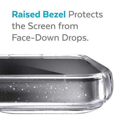 Speck Presidio Perfect-Clear with Glitter - Etui iPhone 13 Pro z powłoką MICROBAN (Clear/Platinum Glitter)
