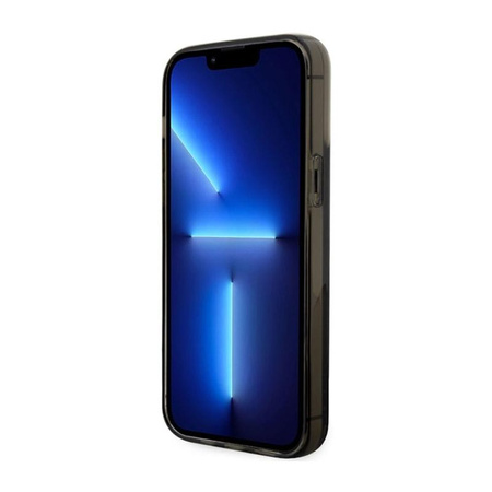 Guess Liquid Glitter Transculent 4G - Etui iPhone 14 Pro Max (Czarny)