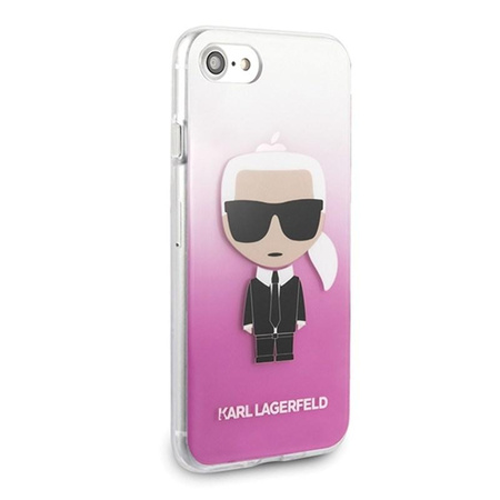 Karl Lagerfeld Iconic Karl Gradient - Etui iPhone SE 2020 / 8 / 7 (różowy)