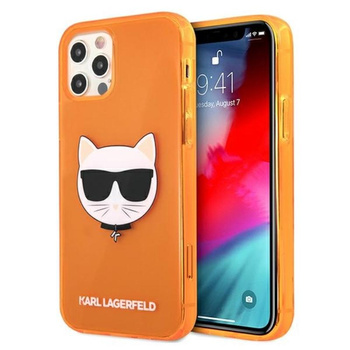 Karl Lagerfeld Choupette Head - Etui iPhone 12 Pro Max (fluo pomarańczowy)