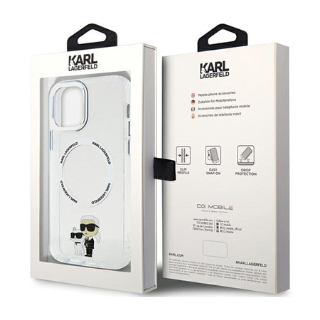 Karl Lagerfeld NFT Karl & Choupette MagSafe - Etui iPhone 12 / iPhone 12 Pro (Przezroczysty)