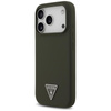 Guess Silicone Triangle Logo MagSafe - Etui iPhone 17 Pro (khaki)