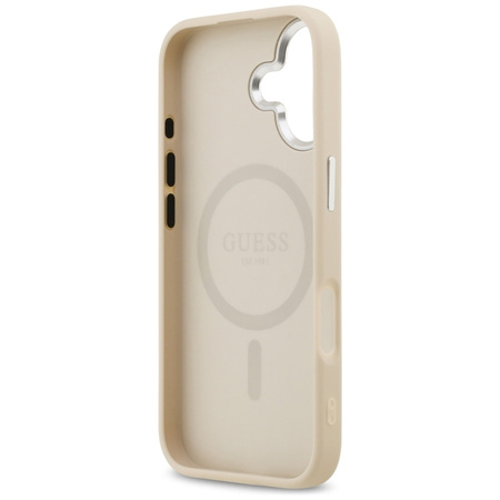 Guess Triangle Logo MagSafe - Etui iPhone 17 (beżowy)
