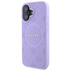 Guess Saffiano Peony Classic Logo MagSafe - Etui iPhone 16 (fioletowy)