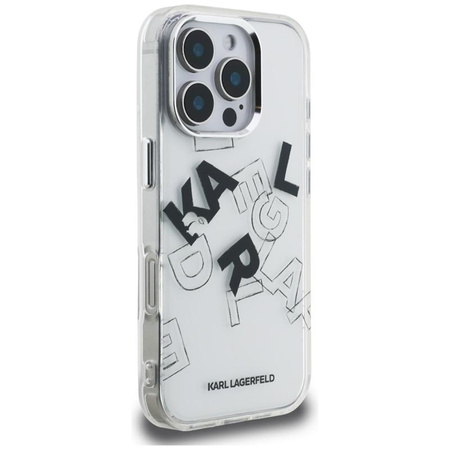 Karl Lagerfeld IML Sketched Graphic - Etui iPhone 16 Pro (przezroczysty)