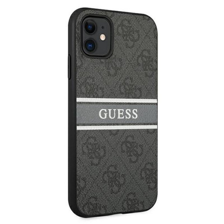 Guess 4G Printed Stripe - Etui iPhone 11 (szary)