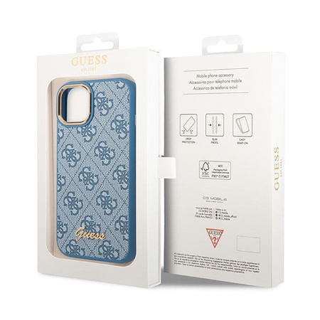 Guess 4G Metal Camera Outline Case – Etui iPhone 14 Plus (niebieski)