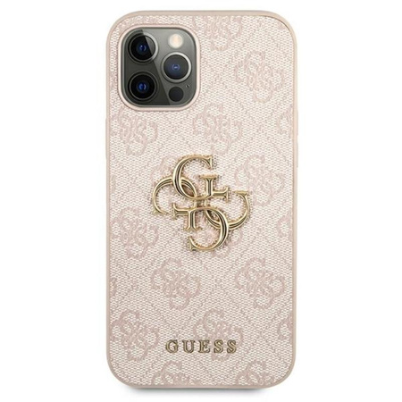 Guess 4G Big Metal Logo – Etui iPhone 12 Pro Max (różowy)