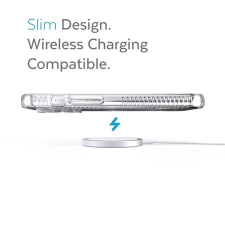 Speck Presidio Perfect-Clear with Grips - Etui iPhone 13 Pro Max / iPhone 12 Pro Max z powłoką MICROBAN (Clear)