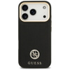 Guess Grained Strass Logo MagSafe - Etui iPhone 17 Pro (czarny)
