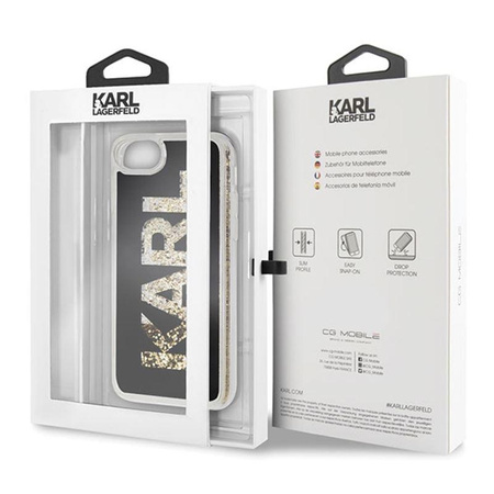 Karl Lagerfeld Logo Karl - Etui iPhone SE 2020 / 8 / 7 (Gold Glitter)