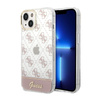 Guess 4G Stripe Script Logo Electroplated Pattern – Etui iPhone 14 (różowy)