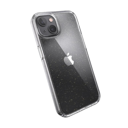 Speck Presidio Perfect-Clear with Glitter - Etui iPhone 13 z powłoką MICROBAN (Clear/Platinum Glitter)
