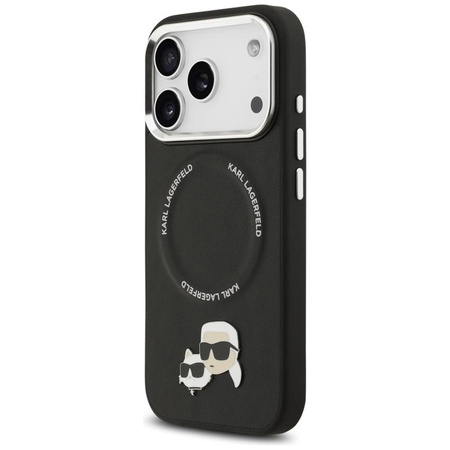 Karl Lagerfeld Karl & Choupette Pins MagSafe - Etui iPhone 17 Pro (czarny)