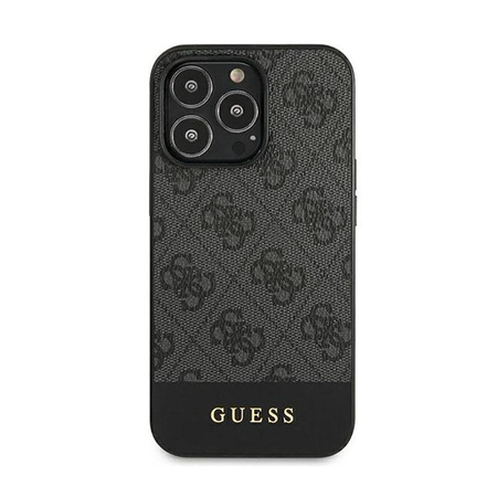 Guess 4G Bottom Stripe Collection - Etui iPhone 13 Pro (szary)